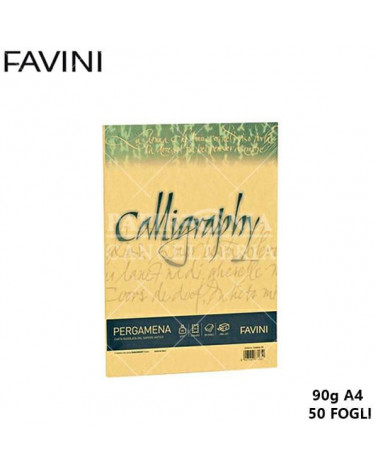 FAVINI PERGAMENA CALLIGRAPHY 90GR.50FG.A4 ORO 03