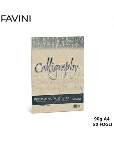 FAVINI PERGAMENA CALLIGRAPHY 90GR.50FG.A4 NOCCIOLA 04