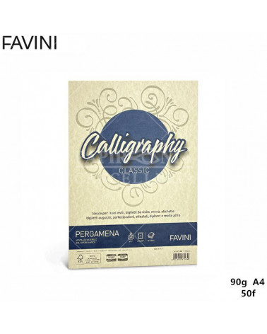 FAVINI PERGAMENA CALLIGRAPHY 190GR.50FG.A4 SABBIA 02