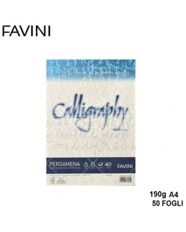 FAVINI PERGAMENA CALLIGRAPHY 190GR.50FG.A4 NOCCIOLA 04