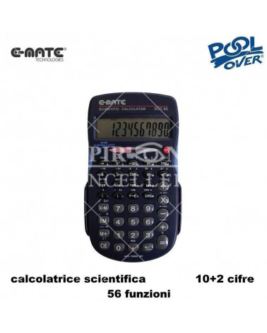 E-MATE CALCOLATRICE SCIENTIFICA POOL SCT95 96722 10+2 CIFRE 56 FUNZ.