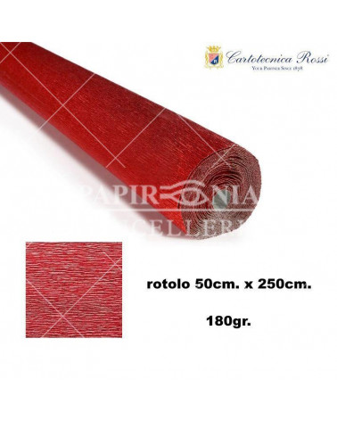 C.ROSSI CRESPO 180GR.50X250CM.ROSSO 803-METAL [5PZ]