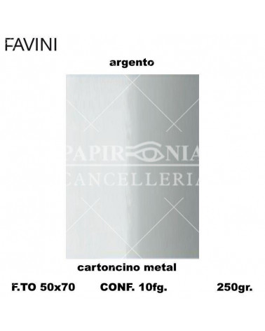 FAVINI CARTONCINO 50X70 ARGENTO METALLIZZATO [10FG]