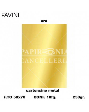 FAVINI CARTONCINO 50X70 ORO METALLIZZATO [10FG]