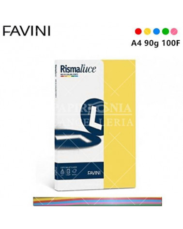 FAVINI RISMALUCE MIX SMALL A4 90gr.100fg.ASSORTITA-FOTOCOPIE