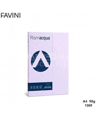 FAVINI RISMACQUA SMALL A4 90gr.100fg.LILLA-FOTOCOPIE