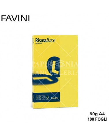 FAVINI RISMALUCE SMALL A4 90gr.100fg.GIALLO SOLE-FOTOCOPIE