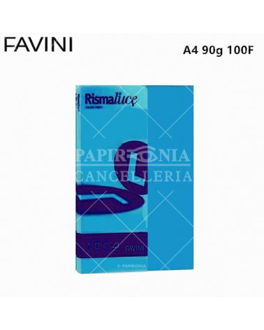 FAVINI RISMALUCE SMALL A4 90gr.100fg.AZZURRO-FOTOCOPIE