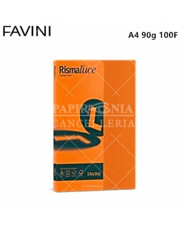 FAVINI RISMALUCE SMALL A4 90gr.100fg.ARANCIO-FOTOCOPIE