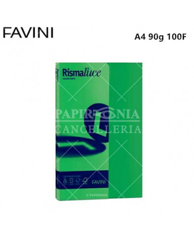 FAVINI RISMALUCE SMALL A4 90gr.100fg.VERDE-FOTOCOPIE