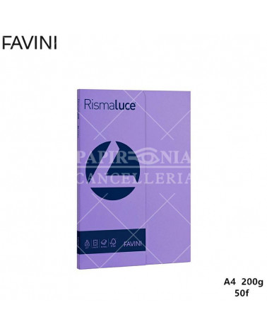 FAVINI RISMALUCE SMALL A4 200gr.50fg.VIOLETTO FOTOCOPIE