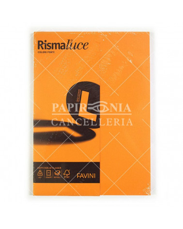 FAVINI RISMALUCE SMALL A4 200gr.50fg.ARANCIO-FOTOCOPIE