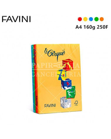 FAVINI CARTA A4 160gr.250fg.FORTE-ASSORTITA-FOTOCOPIE