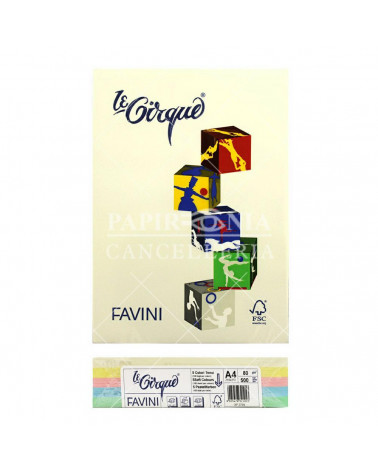 FAVINI CARTA A4 80gr.500fg.TENUE-ASSORTITA-FOTOCOPIE