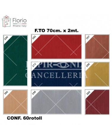 FLORIO ROTOLO CARTA REGALO KRAFT SEALING 70x2mt. T.UNITA SCURA 60PZ.