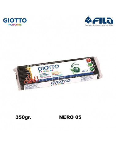GIOTTO PLASTILINA PATPLUME 350GR. NERO 05