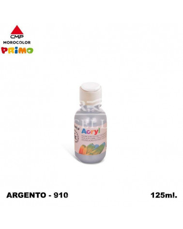 PRIMO TEMPERA ACRILICA 125ML. ARGENTO 910