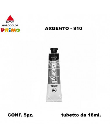 PRIMO TEMPERA ACRILICA 18ML. ARGENTO 910 [5PZ]