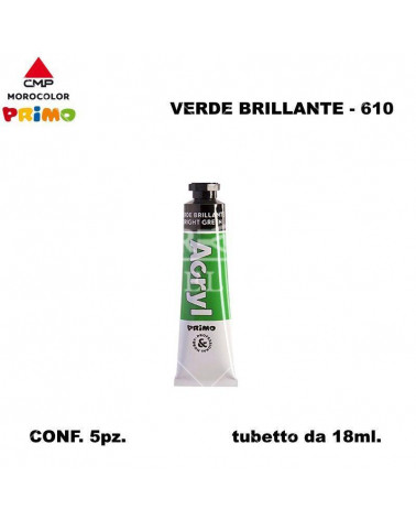 PRIMO TEMPERA ACRILICA 18ML. VERDE 610 [5PZ]