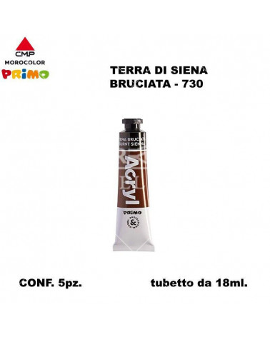 PRIMO TEMPERA ACRILICA 18ML. TERRA SIENA 730 [5PZ]