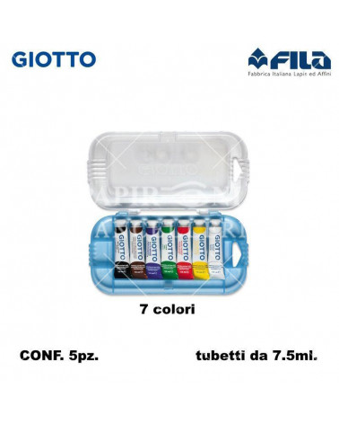 GIOTTO TEMPERA T.3 7COL. 7,5ML. [5PZ]