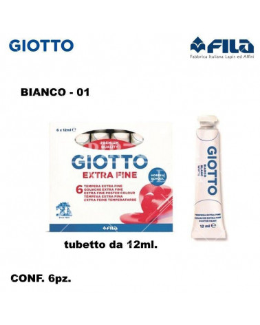 GIOTTO TEMPERA T.4 12ML. BIANCO 01 [6PZ]