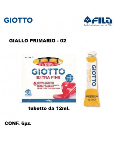 GIOTTO TEMPERA T.4 12ML. GIALLO PRIMARIO 02 [6PZ]