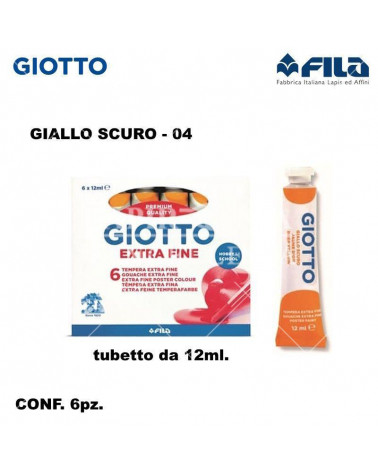 GIOTTO TEMPERA T.4 12ML. GIALLO SCURO 04 [6PZ]