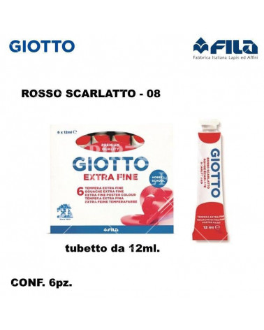 GIOTTO TEMPERA T.4 12ML. ROSSO SCARLATTO 08 [6PZ]