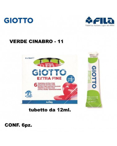 GIOTTO TEMPERA T.4 12ML. VERDE CINABRO 11 [6PZ]