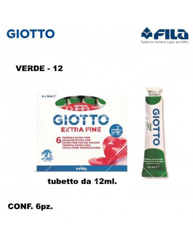 GIOTTO TEMPERA T.4 12ML. VERDE 12 [6PZ]