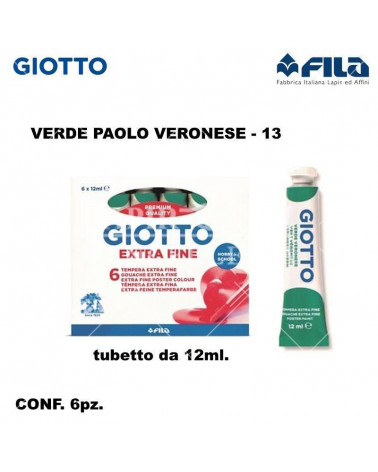 GIOTTO TEMPERA T.4 12ML. VERDE P.VERONESE 13 [6PZ]