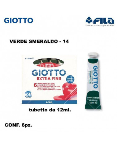 GIOTTO TEMPERA T.4 12ML. VERDE SMERALDO 14 [6PZ]