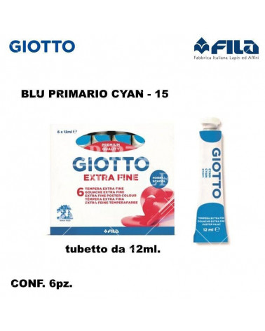 GIOTTO TEMPERA T.4 12ML. BLU PRIMARIO CYAN 15 [6PZ]