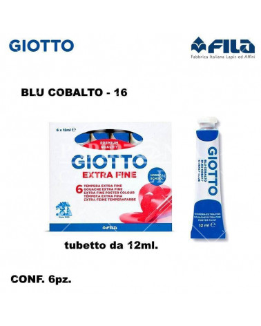 GIOTTO TEMPERA T.4 12ML. BLU COBALTO 16 [6PZ]