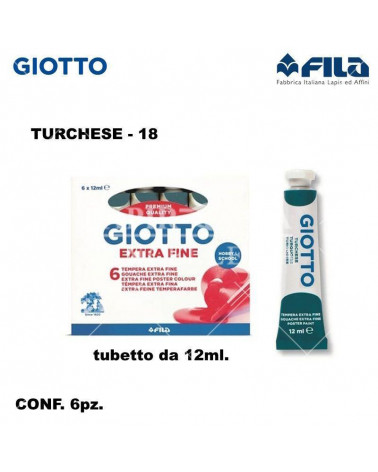 GIOTTO TEMPERA T.4 12ML. TURCHESE 18 [6PZ]