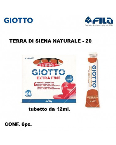 GIOTTO TEMPERA T.4 12ML. TERRA S.NATURALE 20 [6PZ]