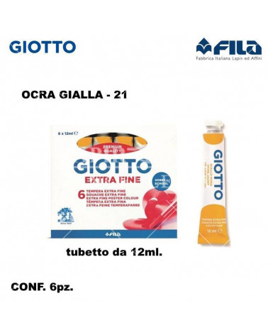 GIOTTO TEMPERA T.4 12ML. OCRA GIALLA 21 [6PZ]