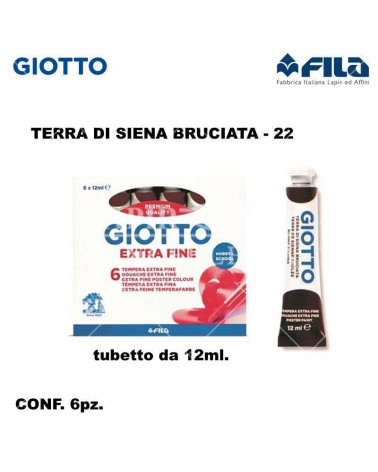 GIOTTO TEMPERA T.4 12ML. TERRA S.BRUCIATA 22 [6PZ]