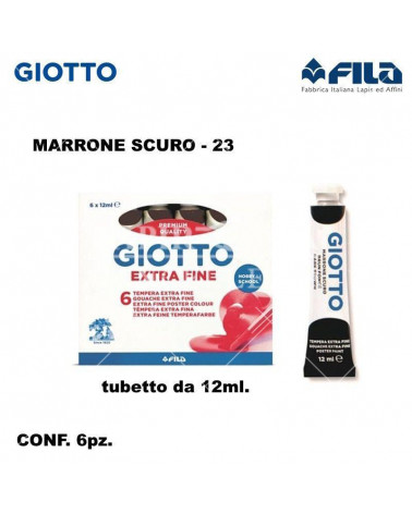 GIOTTO TEMPERA T.4 12ML. MARRONE SCURO 23 [6PZ]