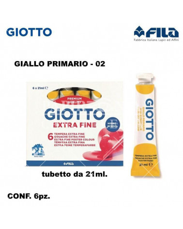 GIOTTO TEMPERA T.7 21ML. GIALLO PRIMARIO 02 [6PZ]