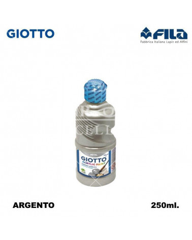 GIOTTO TEMPERA ACRILICA 250ML. ARGENTO