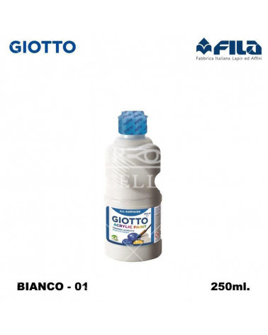 GIOTTO TEMPERA ACRILICA 250ML. BIANCO 01