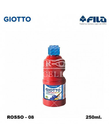 GIOTTO TEMPERA ACRILICA 250ML. ROSSO 08