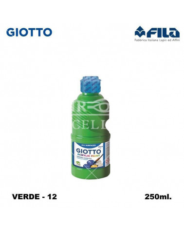 GIOTTO TEMPERA ACRILICA 250ML. VERDE 12