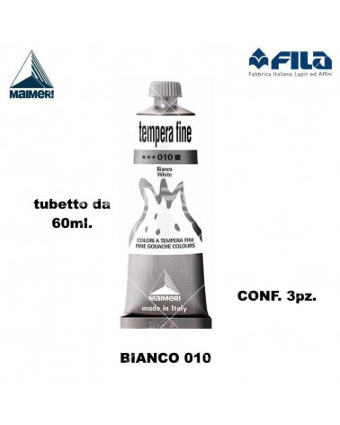 MAIMERI TEMPERA 60ML. BIANCO 010 [3PZ]