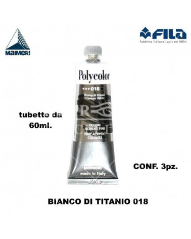 MAIMERI TEMPERA ACRILICA 60ML.BIANCO DI TITANIO [3PZ]