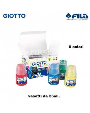 GIOTTO DECOR ACRYLIC MATT 6COL.25ML.