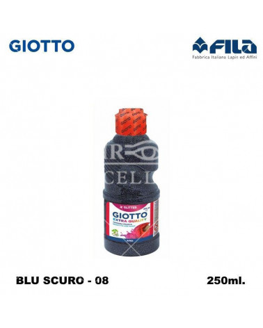 GIOTTO TEMPERA GLITTER 250ML. BLU SCURO 08