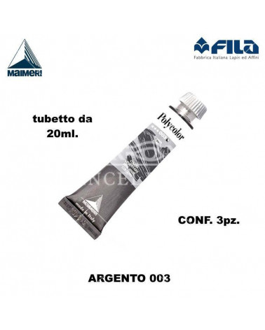 MAIMERI TEMPERA ACRILICA 20ML ARGENTO 003 [3PZ]